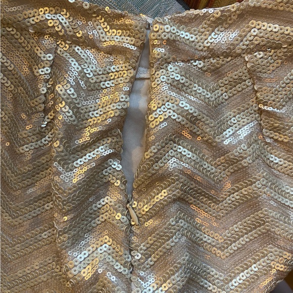 3/$15 TOBI gold sequin party mini skirt - Picture 5 of 5